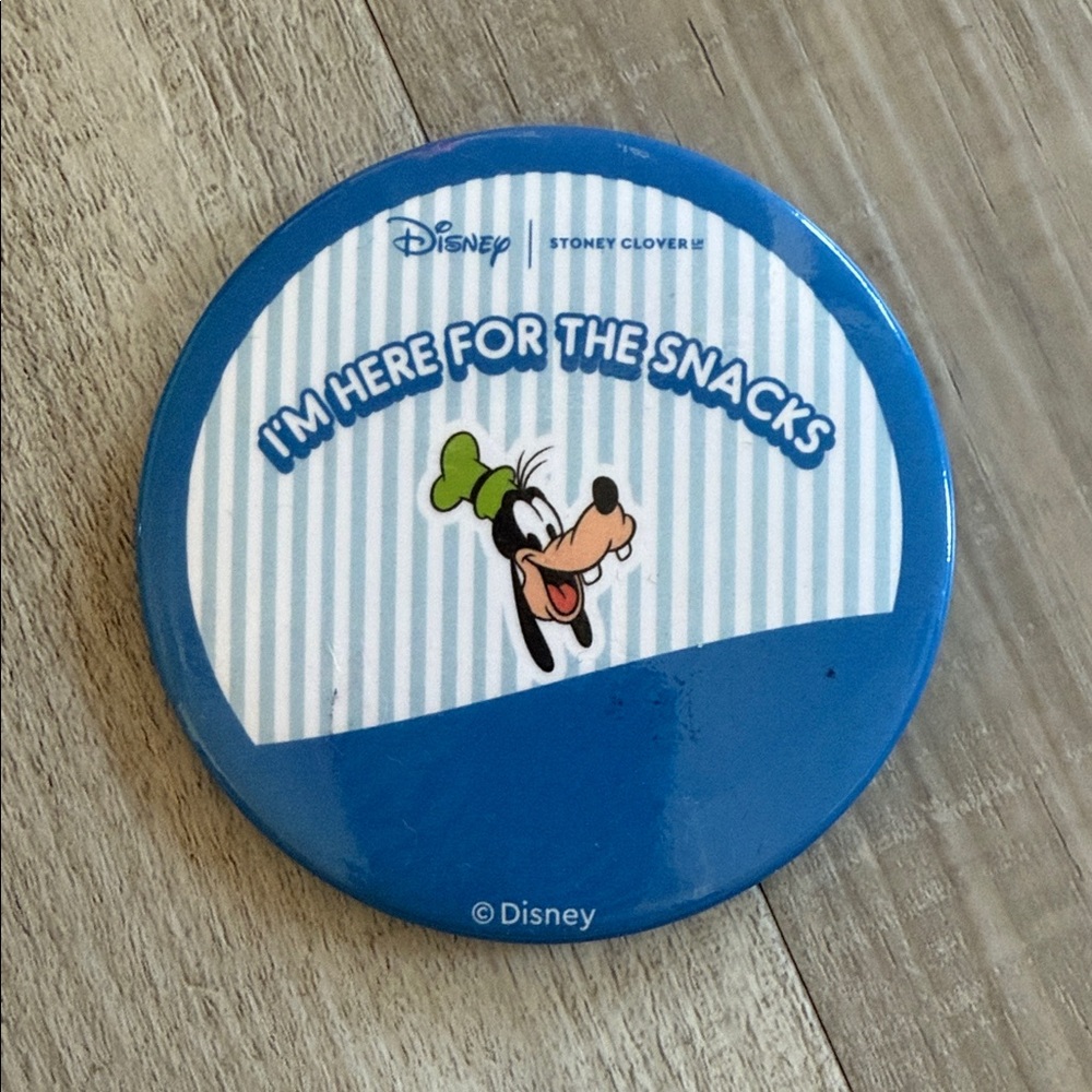 Disney x Stoney Clover Lane goofy “I’m here for the snacks” button